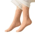 thumbnail image 2 of FAZVAOO Fuzzy Socks for Women Crew Thick Warm Socks Brown, 2 of 6