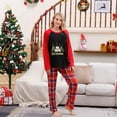 thumbnail image 2 of Odeerbi Christmas Pajamas for Family Holiday Long Sleeve Family Christmas Pajamas Matching Sets Mom Printed Loungewear Top Pants Set Two-Piece Sleepwear Xmas PJs Set Red, 2 of 6
