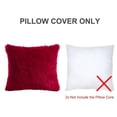 thumbnail image 2 of PiccoCasa Decorative Throw Pillow Cover Faux Fur Cushion Cover, 20"x20" Red, 2 of 5