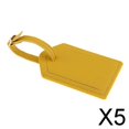 thumbnail image 1 of Etiqueta de equipaje de cuero PU Baoblaze 5x1 pieza color amarillo, 1 of 8