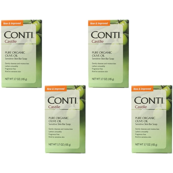4 Pack - Conti Castile Olive Oil Soap 3.7oz Each