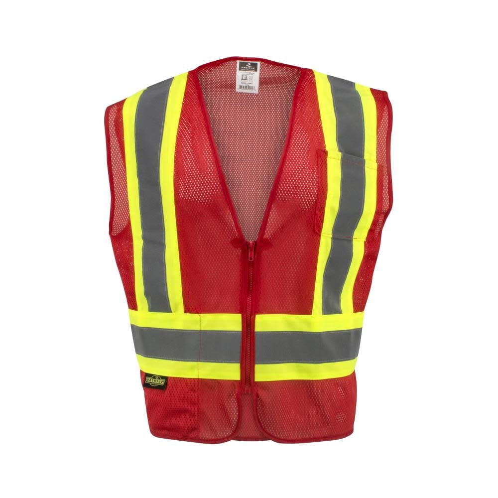 Radians Sv22-1 Economy Type O Class 1 Two Tone Safety Vest, Red, 4X-Large