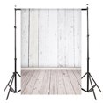 thumbnail image 2 of 5ftx7ft Vinyl WHITE Wood Photography Background Screen Backdrop for Studio Photo Props, 2 of 5