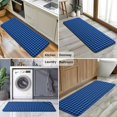 thumbnail image 6 of Blue Black Geometric Pattern Kitchen Rug Mat,Kitchen Runner Rugs Non Skid Washable,Decorative Kitchen Floor Mats for Kitchen,Sink,Laundry,17"x47.2", 6 of 7