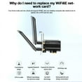 thumbnail image 7 of 5400Mbps Wi-Fi 6E PCIe Wireless Network Card 2.4G/5G/6Ghz WiFi Adapter Bluetooth5.2 PCI Express 802.11AX WiFi Card for Win10 11, 7 of 7