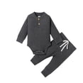 thumbnail image 5 of Douhoow 2Pcs Infant Clothing Set Baby Round Collar Long Sleeve Knitting Romper + Pants, 5 of 5