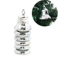 thumbnail image 2 of Gibobby 6 uds campana de Navidad adornos de árbol de Navidad colgante decorativo de Navidad(Plata de plata), 2 of 3