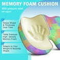 thumbnail image 5 of Premium Fashion Pattern Memory Foam Seat Cushion Ergonomic Chair Pad for Office Chair, Car, Airplane & Bleachers Sciatica, Tailbone Hip & Back Pain Relief - Chair Cushion for Long Office Workers., 5 of 5