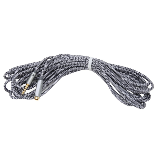 Cable de extensión para auriculares Conector chapado en oro Trenza de nailon Adaptador de extensión estéreo macho a hembra de 3,5 mm 5 m / 16,4 pies