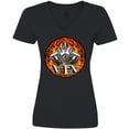 thumbnail image 3 of Inktastic VTX Flaming Motor Women's V-Neck T-Shirt, 3 of 5