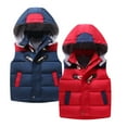 thumbnail image 3 of Qudderr Baby Toddler down Cotton Vest Boys Girls Hooded Warm Sleeveless Jacket 3-12 Years Kids Puffer Waistcoat for Fall Winter, 3 of 6