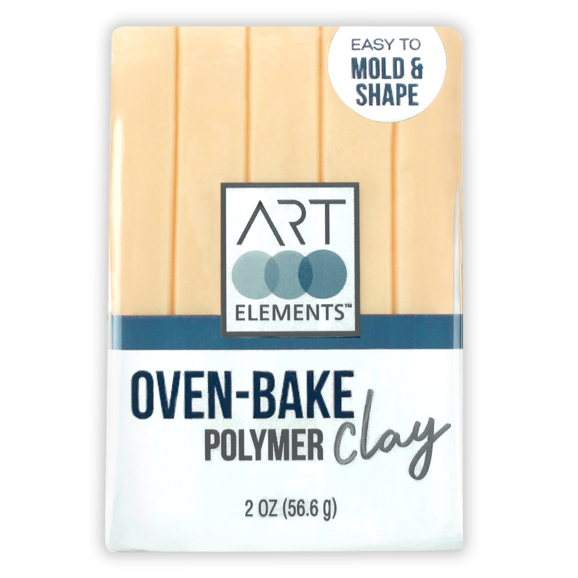 (2 pack) (2 pack) ArtSkills - Art Elements Oven Bake Polymer Clay, 2oz, Bisque