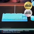 thumbnail image 6 of SteelSeries Apex 3 TKL Aqua RGB Gaming Keyboard — Tenkeyless Compact Form Factor — 8-Zone RGB Illumination — Water and Dust Resistant — Whisper-Quiet Gaming Switch, 6 of 6