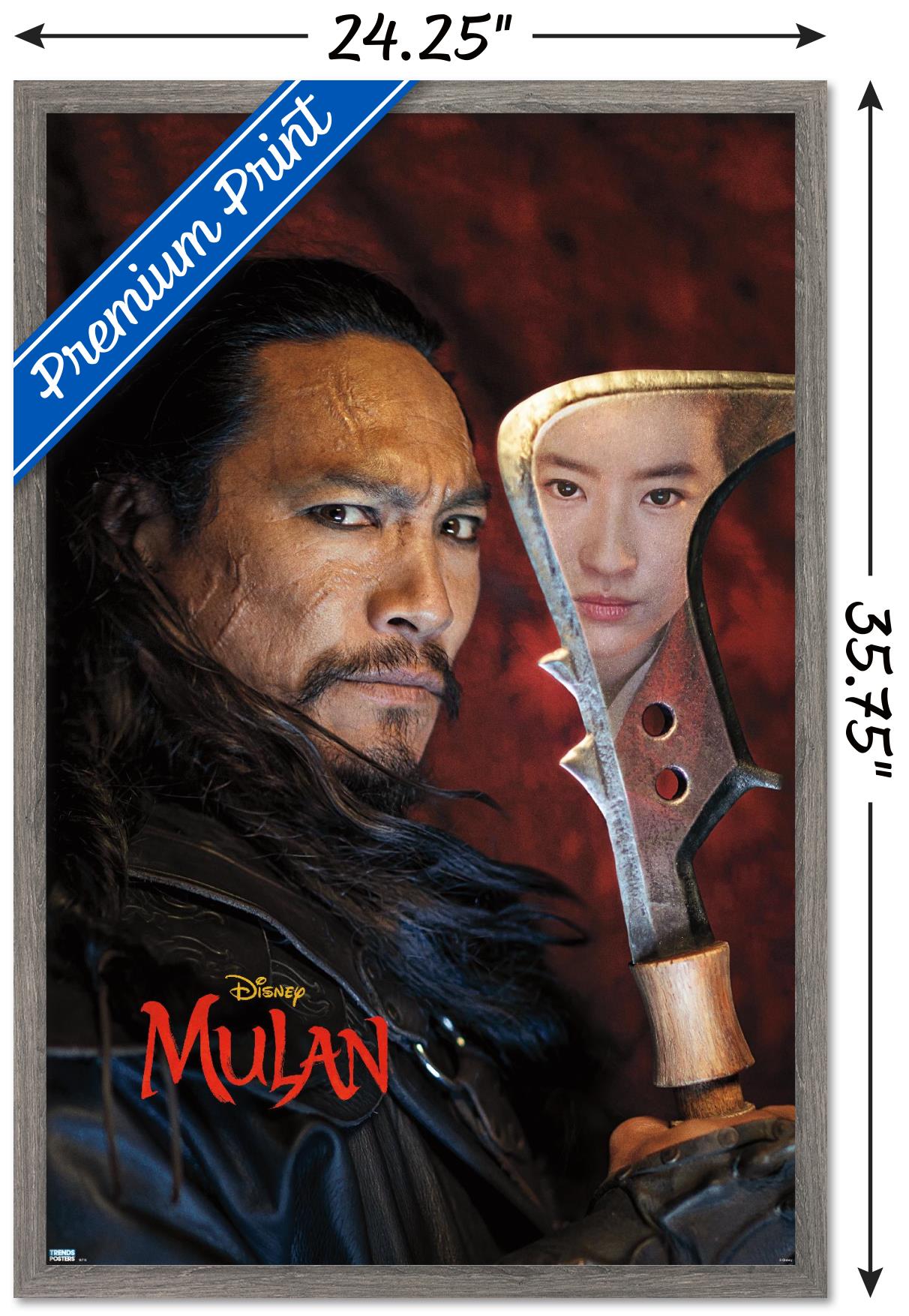 Disney Mulan - Bori Khan Wall Poster, 22.375" x 34", Framed