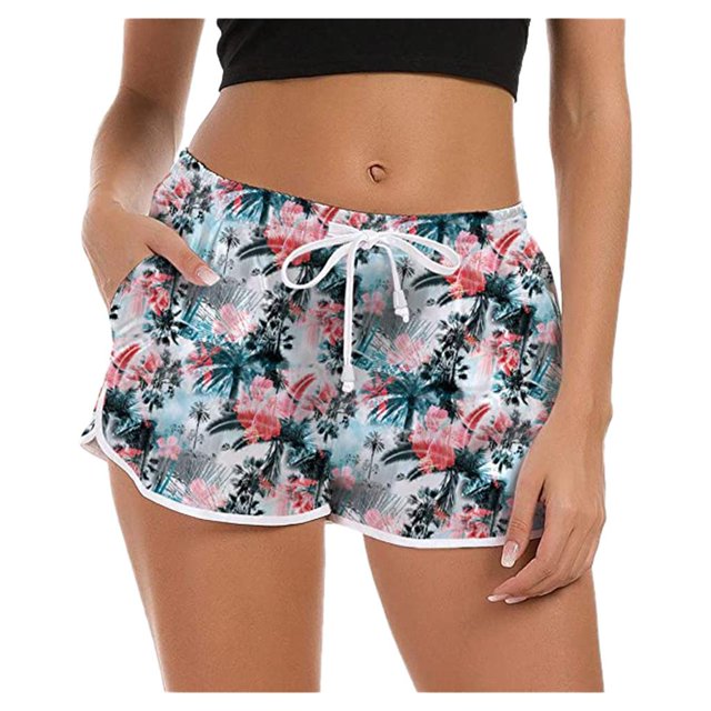 TIMIFIS Bas de Bikini Taille Haute pour Femmes Vintage Froncés Shorts de Bain Froncés Shorts de Bain Fendus Froncés - Économies d'Été Liquidation