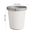 thumbnail image 3 of Fiudx Ofertas y liquidaciones Bote De Basura Engrosado De Plástico Hogar De Alto Valor Sin Tapa Cocina Baño Anillo De Presión Cesto De Basura Adecuado para El Hogar Cocina Baño Garaje, 3 of 7