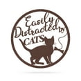 thumbnail image 5 of RealSteel: 'Easily Distracted by Cats' Wall Art – Fun Metal Décor for Cat Lovers (14"/B), 5 of 7