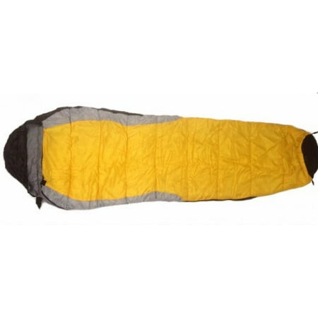 Sleeping BAG Mummy Type 8' Foot 20+ Degrees ORANGE Gray Black - Carrying Bag