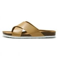 thumbnail image 1 of Men's Cork Sandals Cross Strap Comfortable Beach Slides, 1 of 11