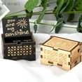 thumbnail image 3 of BadPiggies Mini Wooden Music Box, You Are My Sunshine Engraved Hand Cranked Musical Case Toy Unique Gift for Kid (Black), 3 of 7