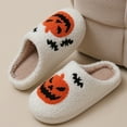 thumbnail image 4 of Shadoumai Halloween Slippers For Women Men, Halloween Pumpkin Slippers, Soft Plush Spooky Slipper, Cute Cartoon Cozy House Slipper, Fuzzy Winter Holiday Shoes, Halloweens Christmas Gifts, 4 of 8