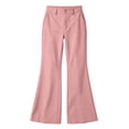 thumbnail image 6 of Linen Blend Flare Dress Pants for Women High Waist Double Button Loose Bootcut Pants Business Casual Pants with Pockets for Daily office Pink, 6 of 6