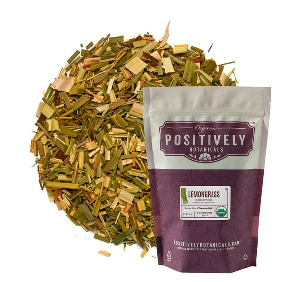 Positively Botanicals  Organic Lemongrass - Loose Leaf Botanical, 1 lb bag
