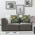 thumbnail image 3 of Nawypu  Throw Pillow Cover Parrot Bird Floral Exotic Tropical Plants Black and White Stripe Rectangular Throw Pillow Covers for Couch Sofa Home Decor White, 3 of 6