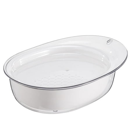 

Transparent Three-layer Quick Draining Fruit Basket Plate Home Detachable Plastic Vegetable Storage Tray for Kitchen Balcony Living Room