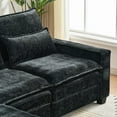 thumbnail image 6 of 99'' Cloud Couch Black Sectional Deep Seat L-Shaped Chenille Sofa with 4 Seats and Movable Ottoman, comfy sectional couches for living room, 6 of 12