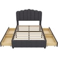 thumbnail image 3 of Full Size Upholstered Bed with 4 Storage Drawers for Bedroom, Wood Slat Support, No Box Spring Needed, 3 of 6