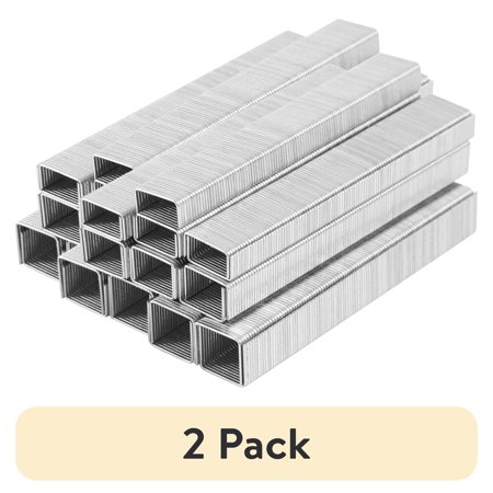 (2 pack) Hyper Tough Light Duty 2100 Piece Staple Assortment for Recommended for DIY & Crafting, Multiple Sizes Include 1/4", 5/16", & 3/8"
