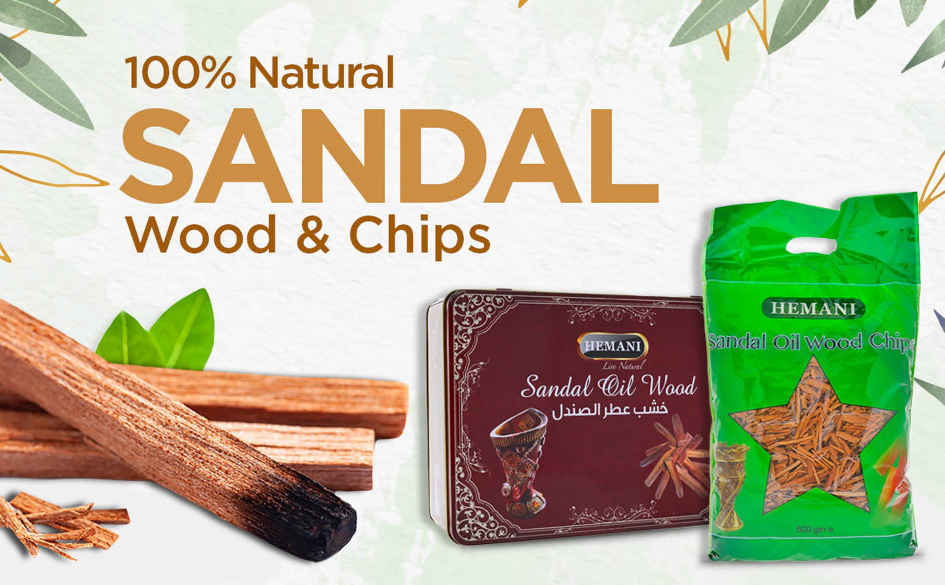 Sandal Oil Wood Box Sticks - 100% Natural Sandalwood Incense -1000g I Perfect for Reigious, Ceremony, Meditation, Relaxation I Great as a Gift/Home Use