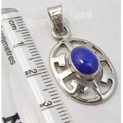 SilverStarJewel 925 Solid Silver Original Lapis Lazuli Modernistic Celtic Pendant 1.2 Bijoux