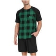 thumbnail image 1 of TIMIFIS Ensembles Courts pour Hommes 2 Pcs Tenues de Mode d'Été Survêtements Décontractés Ensemble Décontracté Col Rond Imprimé Blouse à Manches Courtes et Shorts Ensemble Deux Pièces - Automne, 1 of 8