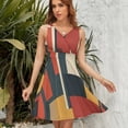 thumbnail image 7 of Colorful Squares Geometric Modern Art Dress Summer Street Style Dresses Female Sleeveless Printed Sundress, 7 of 7