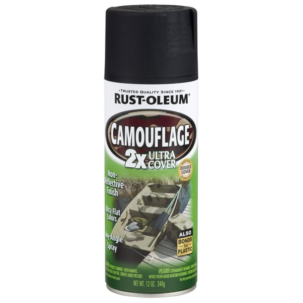 RustOleum Black RustOleum Camouflage 2X Ultra Cover, 12 oz Spray Paints