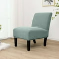 thumbnail image 2 of Rosnek Armless Accent Chair Cover Slipcover, Spandex Removable Armless Chair Furniture Protector Covers for Living Dining Room Hotel, Green, 2 of 6