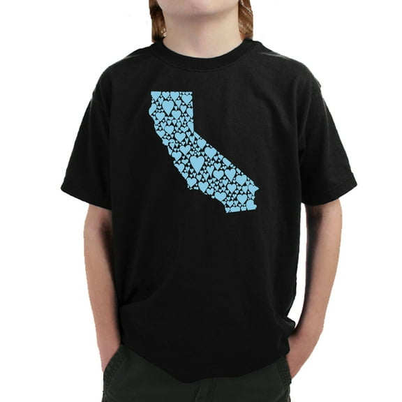 Boy's Word Art T-shirt - California Hearts