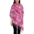 thumbnail image 3 of Cauagu shiny with pink heart Print Women Wrap Shawl tassels Scarves Retro Scarf 77.6"X28.3", 3 of 8