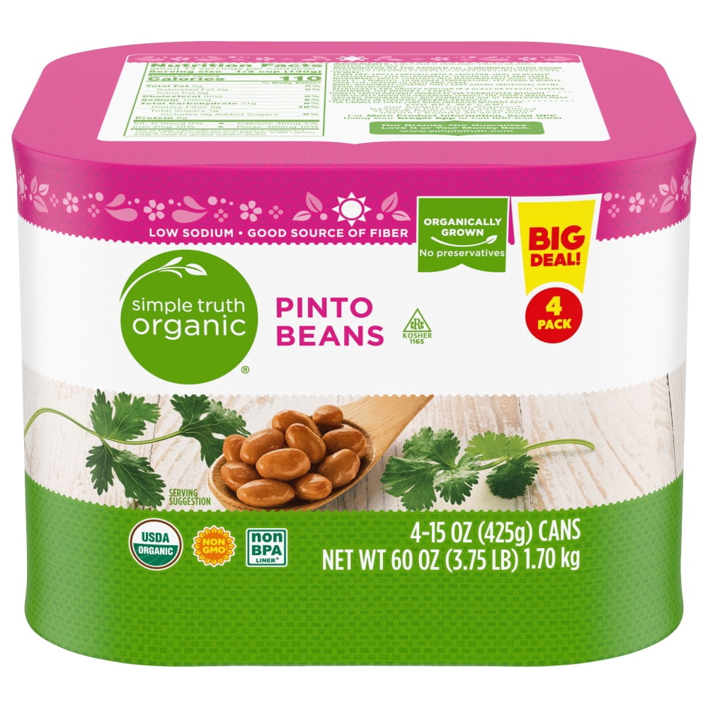 Simple Truth Pinto Beans 4 ct / 15 oz - 5 Pack
