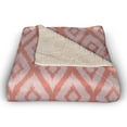 thumbnail image 3 of Creative Products Coral Ikat 50 x 60 Sherpa Fleece Blanket, 3 of 3