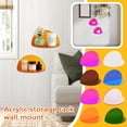 thumbnail image 3 of Wall Mounted Acrylic Shelf for Bathroom Kitchen Bedroom, Floating Storage Rack for Small Item Organization 8x4Inch Brown, 3 of 3
