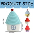 thumbnail image 3 of Ctnporpo House Shape Cotton Rope Woven Storage Basket With Lid Large Capacity Cute Bedroom Storage Toy Baskets Storages Charming Home Bin Toy Organizer Basket, 3 of 7