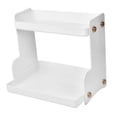 thumbnail image 1 of Desktop Storage Rack, Durable 2 Tier Cosmetic Storage Shelf Rack  for Living Room White,Black,Transparent, 1 of 7