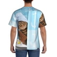 thumbnail image 2 of Naloa Funny Cat Taking a Bath Men's T-Shirt Sport T-shirt Men's Basic Tee Casual Men's Shirt, Round Neck, Short Sleeves - Small, 2 of 5