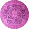 thumbnail image 1 of Ahgly Company Indoor Round Medallion Pink Traditional Area Rugs, 5' Round, 1 of 4