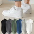 thumbnail image 1 of Calcetines cortos para hombre, calcetines blancos de primavera y verano, calcetines deportivos para estudiantes, transpirables y de moda, calcetines náuticos de color sólido para hombre, 1 of 5