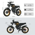 thumbnail image 5 of 3000W Peak Dual Motor COSWHEEL GT20 Pro Electric Bike for Adults, with 48V40Ah Removable Battery,Up to 37MPH & 145 Miles, Electric Motorcycle with 7-Speed, 20"x 4.0 Fat Tire Ebikes UL2849, 5 of 6