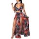 thumbnail image 3 of Lora Vestido maxi de dos piezas con cuello en V y estampado floral para mujer, 3 of 5